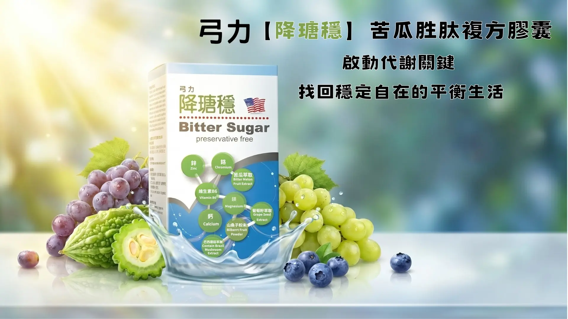 「降瑭穩-苦瓜胜肽膠囊」廣告｜文案1